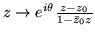 $z \to e^{i \theta} \frac{z-z_0}{1-\bar{z}_0 z}$