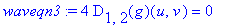 waveqn3 := 4*D[1,2](g)(u,v) = 0