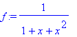 f := 1/(1+x+x^2)