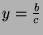 $y=\frac{b}{c}$