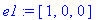 e1 := vector([1, 0, 0])