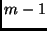 $m-1$
